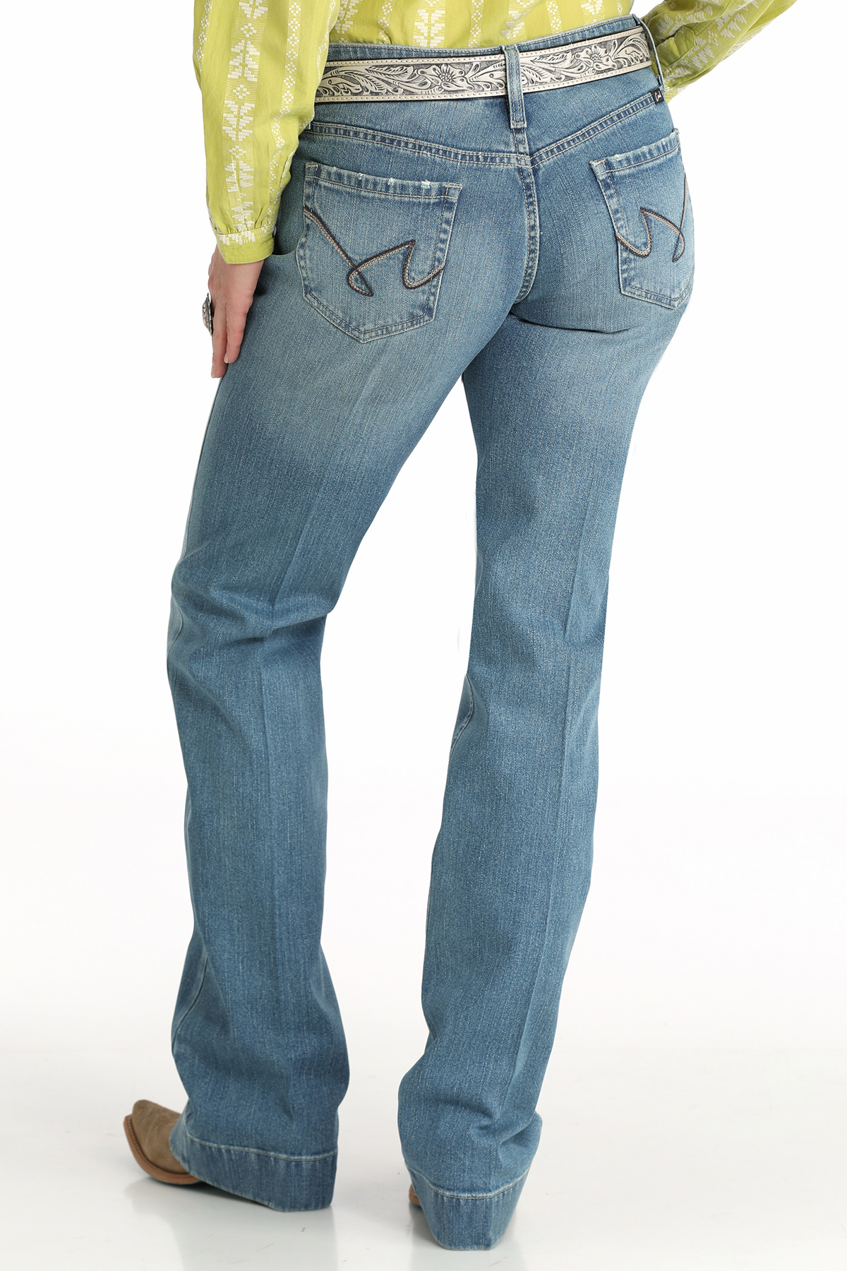 Women's Jayley Trouser- Medium Stonewash