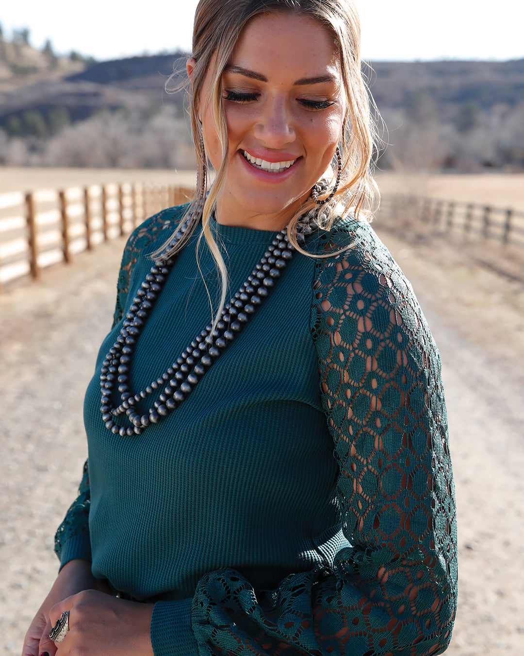 Women's Waffle Knit Blouse