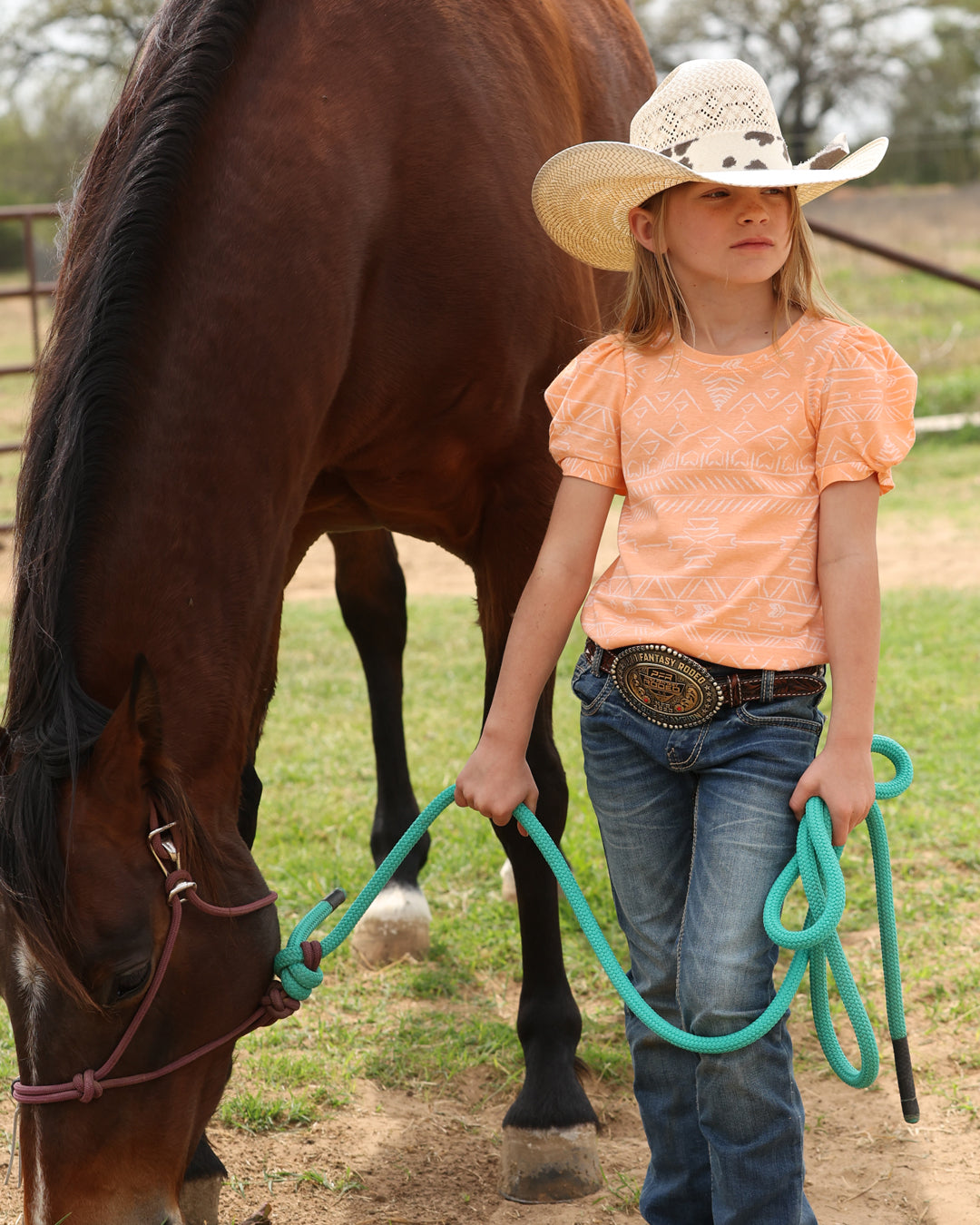 Girl's Puff Sleeve Shirt