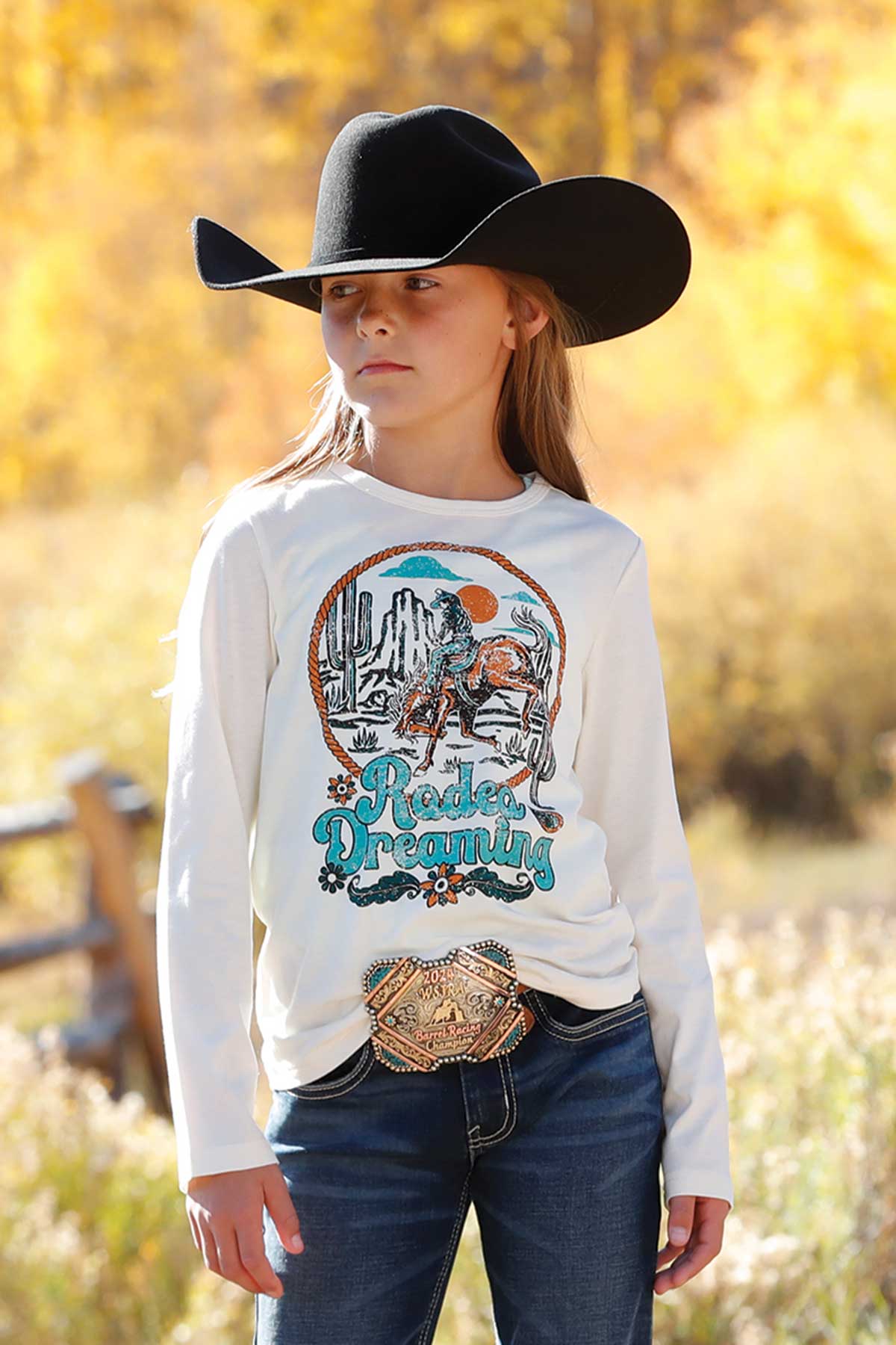 Girl's Long Sleeve T-Shirt - White