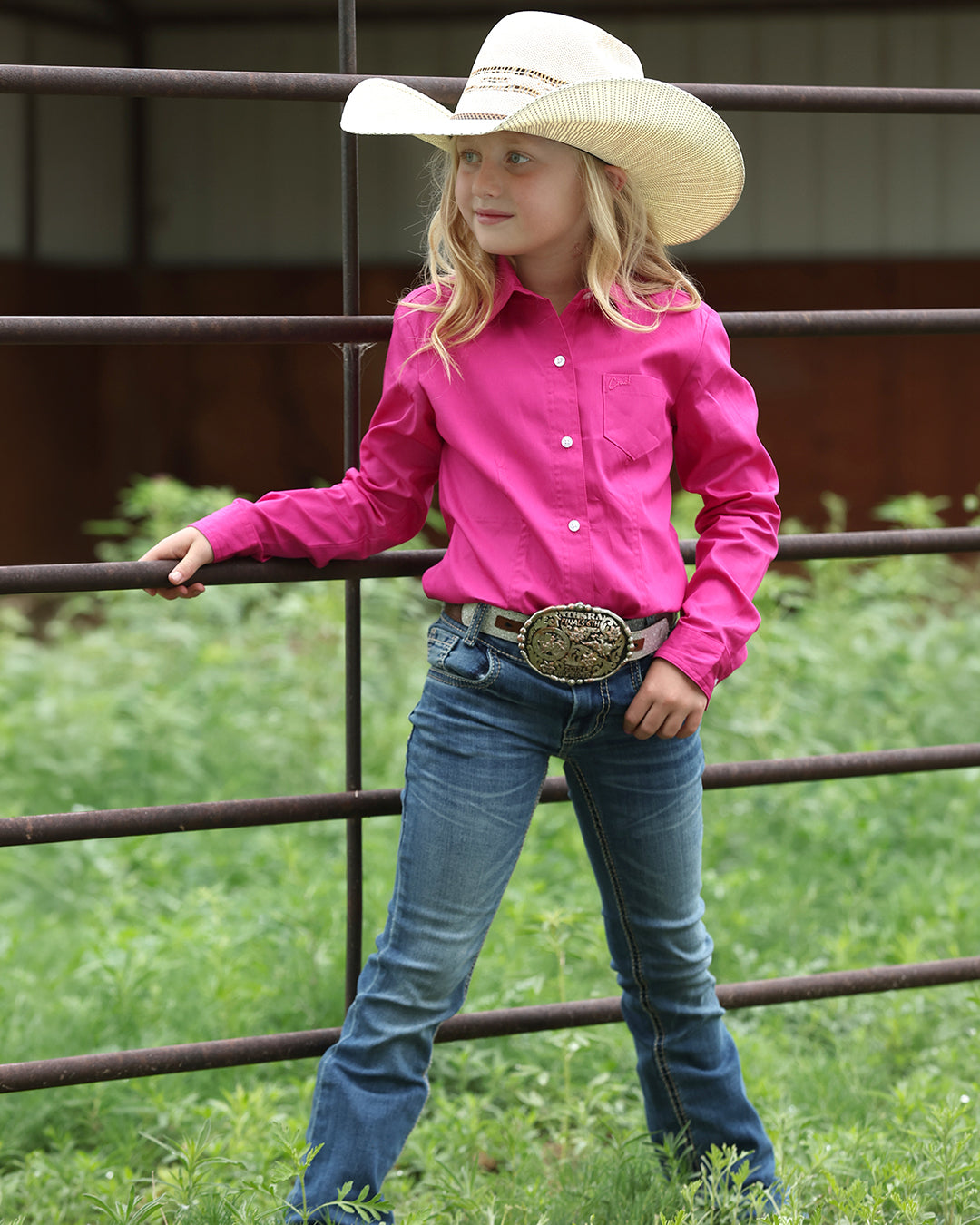 Girl's Button-Down Western Shirt
