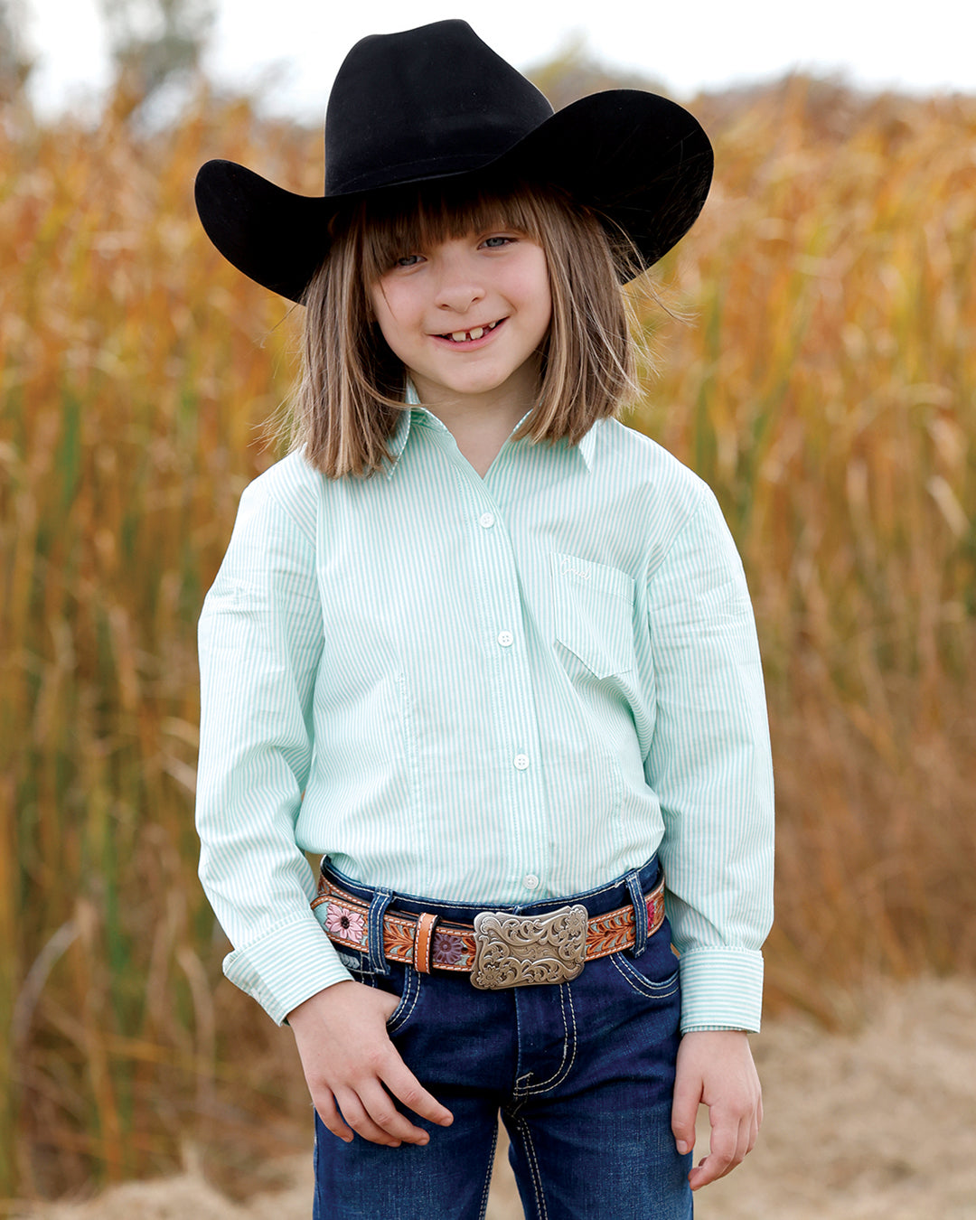 Girl's Button-Down Western Shirt