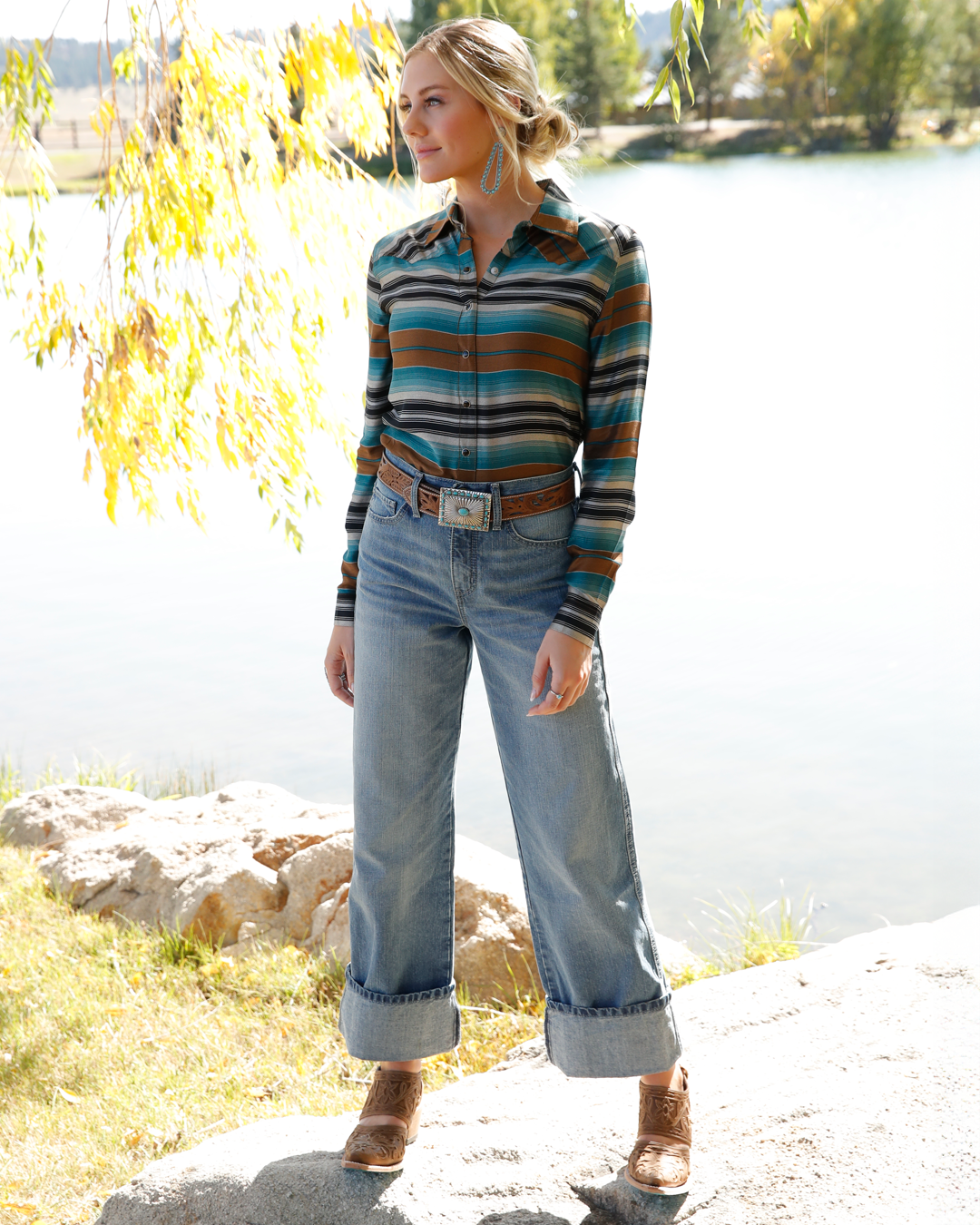 Women's Girlfriend Fit Snap Front Western Shirt