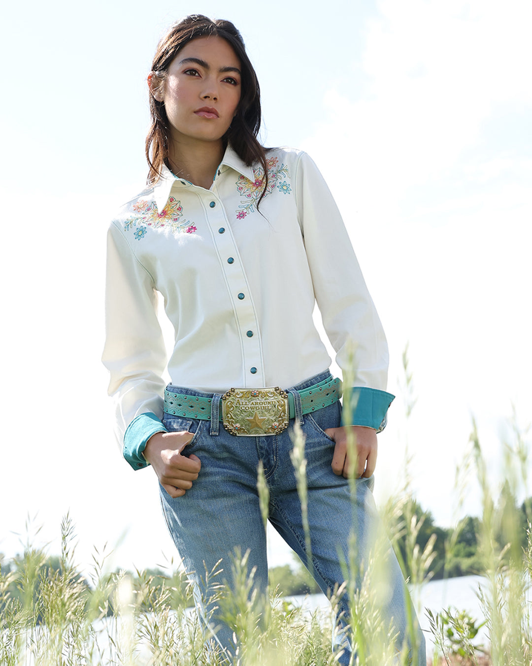 Women's Classic Fit Snap Front Western Shirt