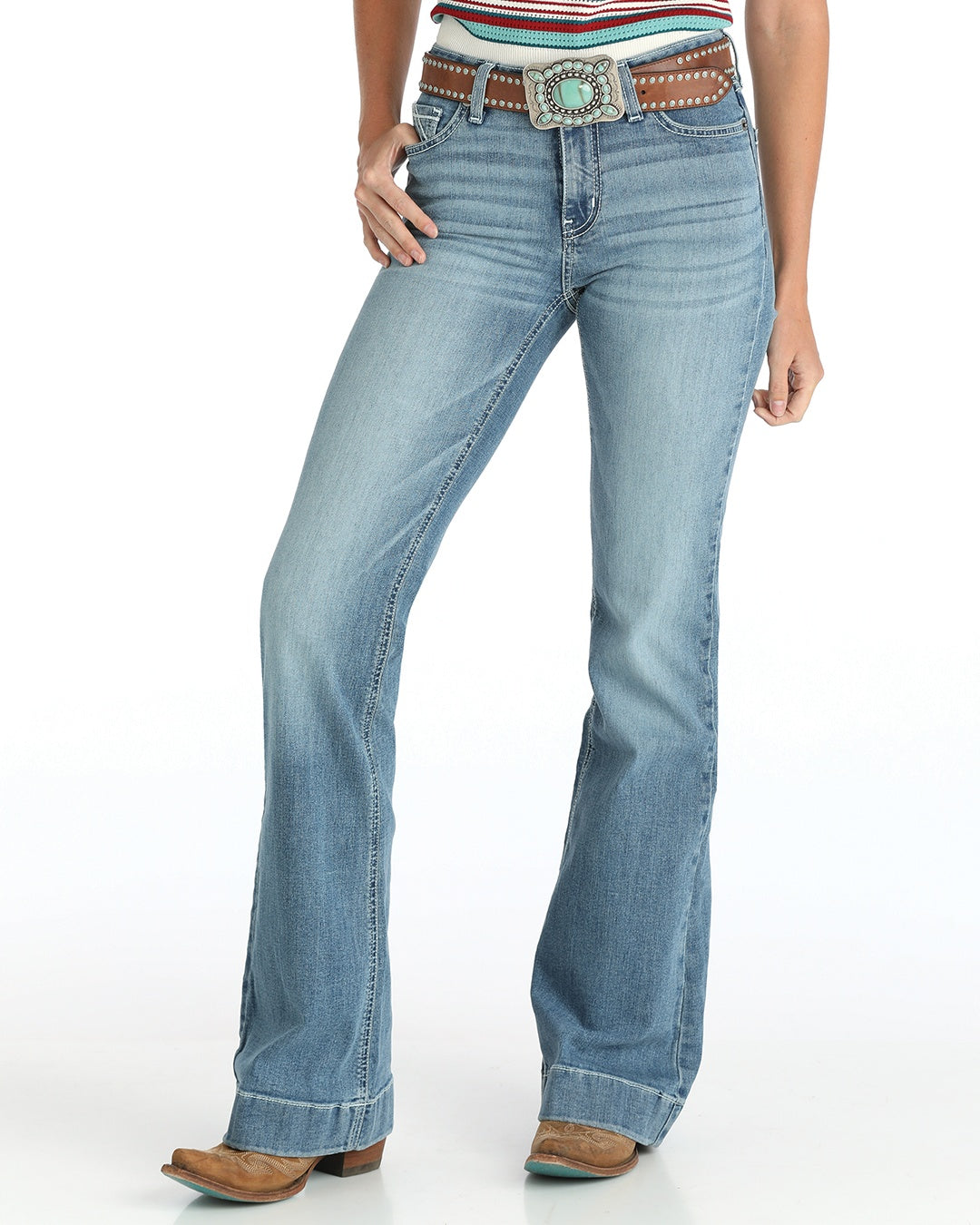 Women's Mila Trouser - Medium Stonewash
