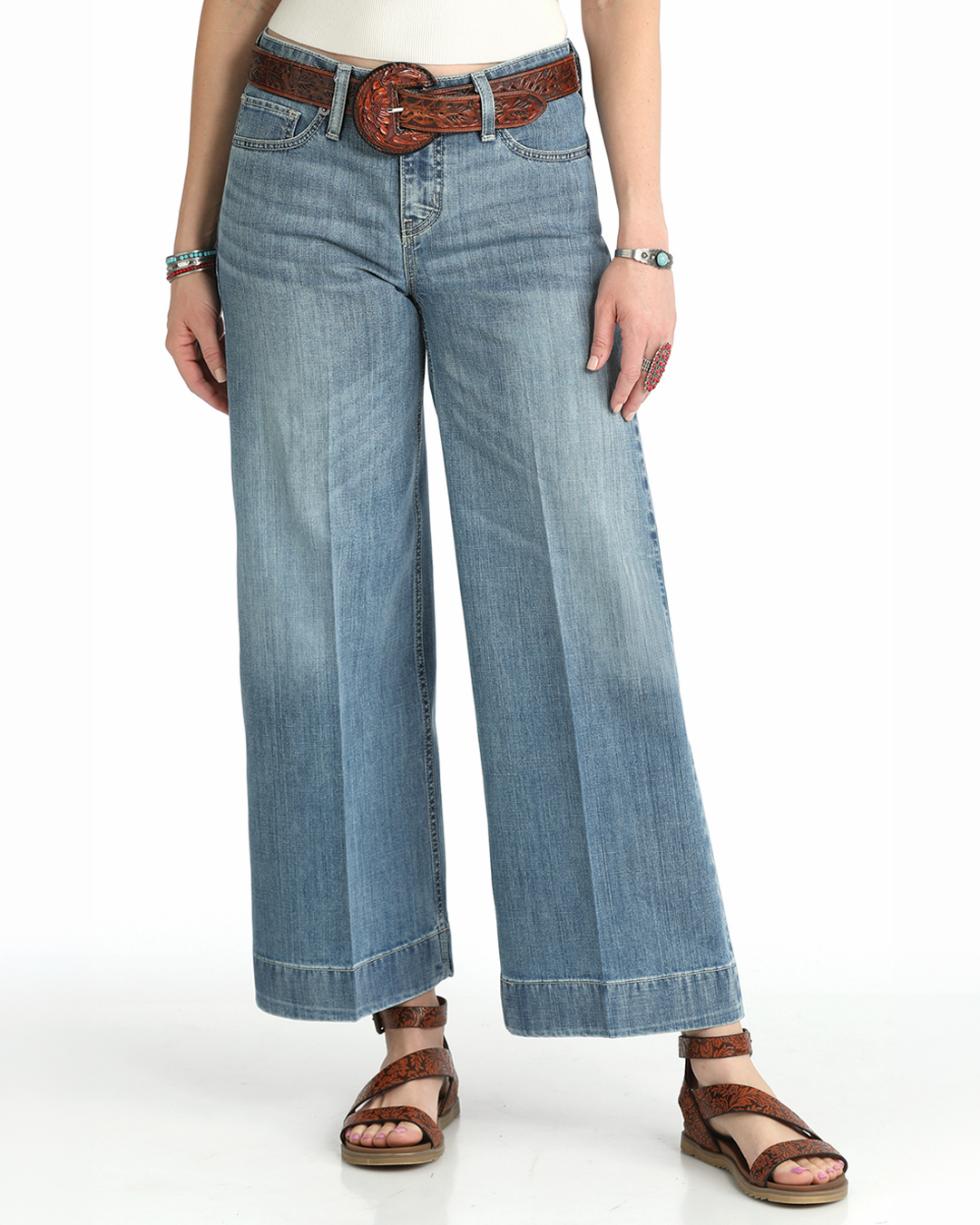 Women's Hannah Crop - Medium Stonewash