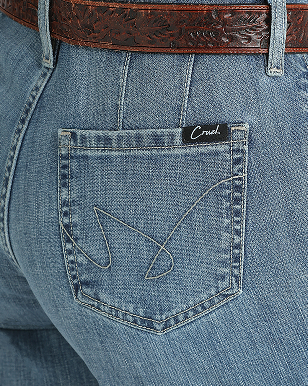 Women's Hannah Crop - Medium Stonewash