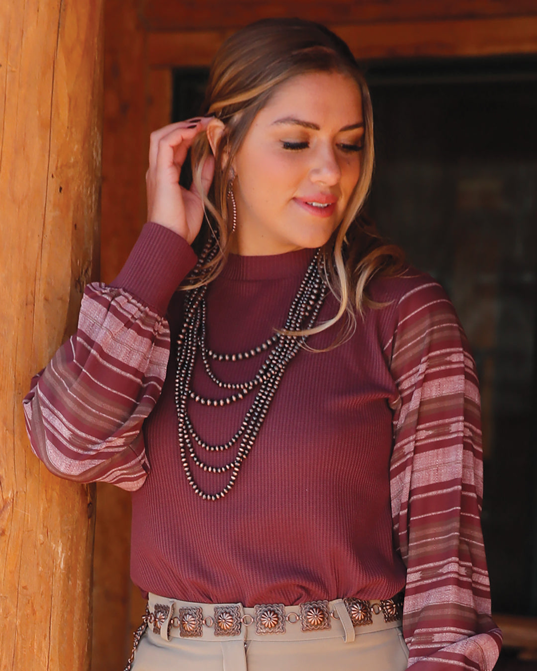 Women's Waffle Knit Top
