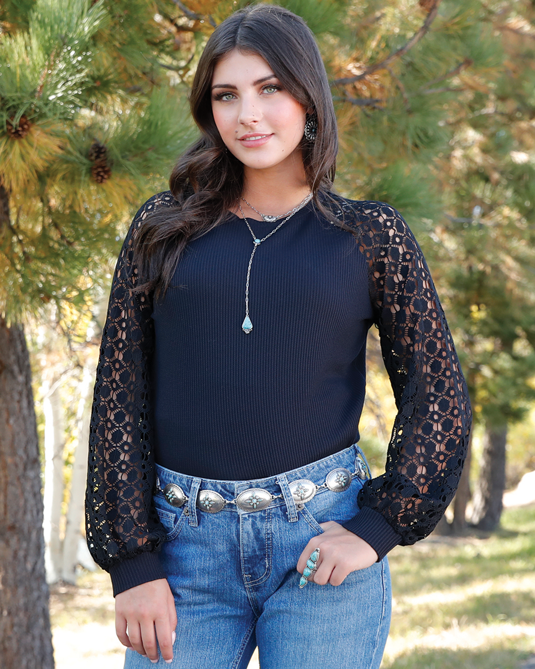 Women's Waffle Knit Blouse