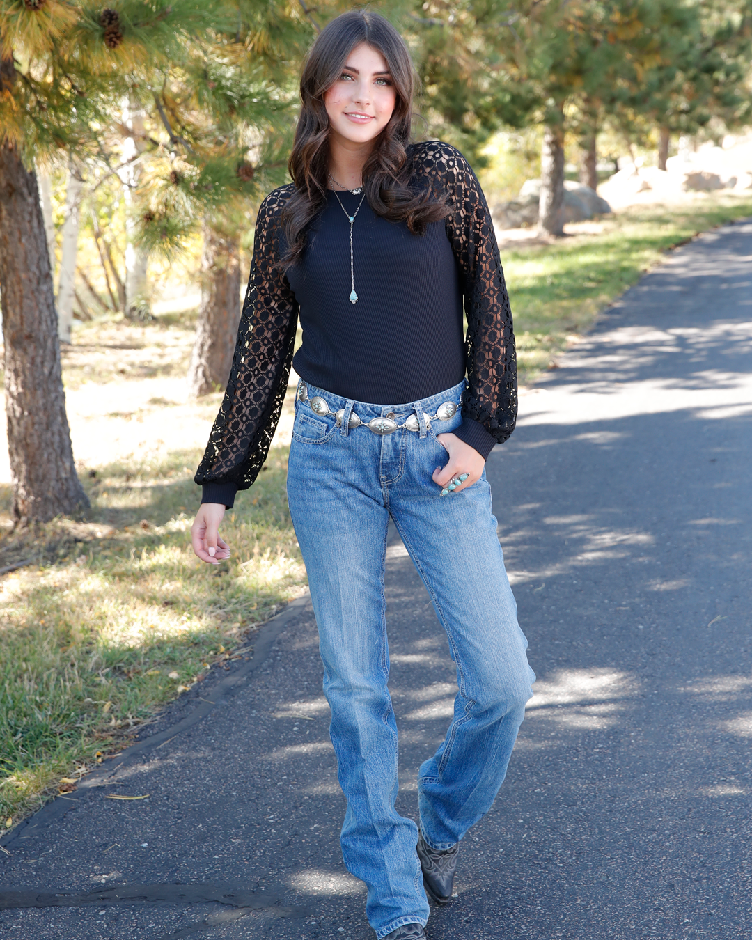 Women's Waffle Knit Blouse