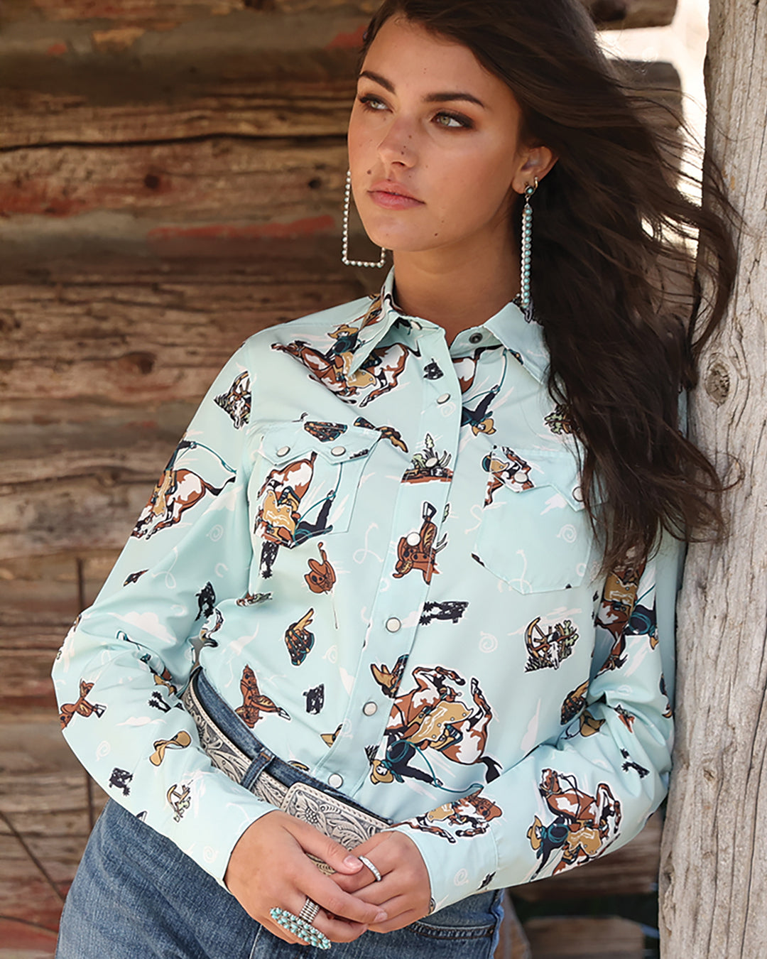 Women's Classic Fit Snap Front Western Shirt