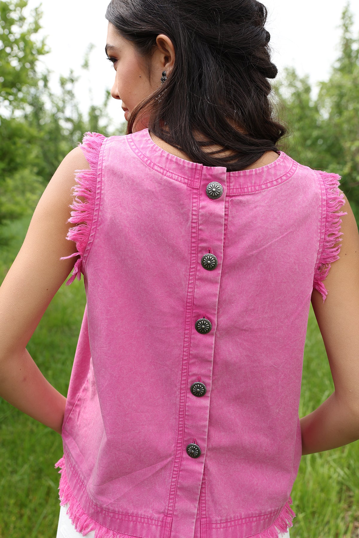Women's Raw Hem Tank