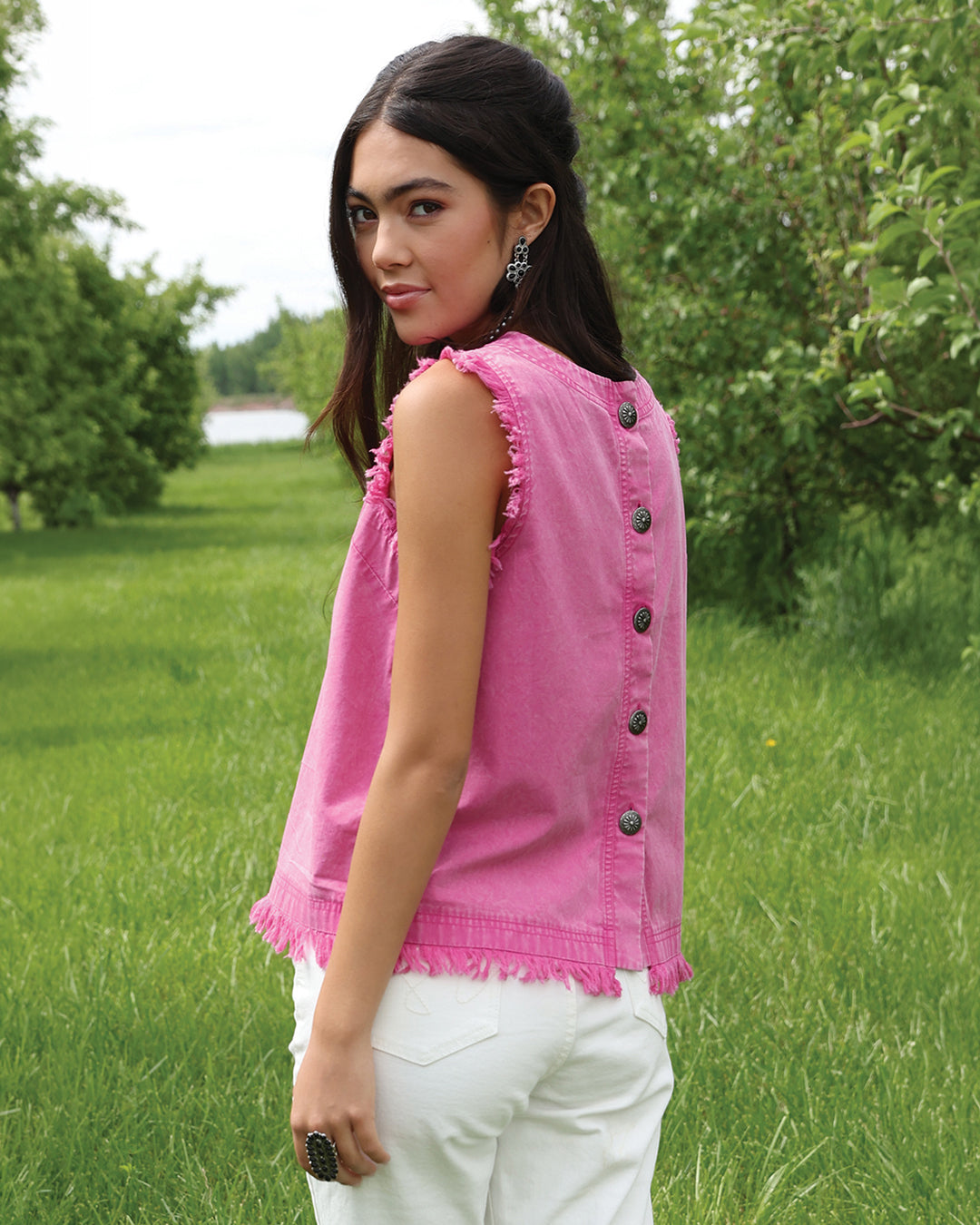Women's Raw Hem Tank