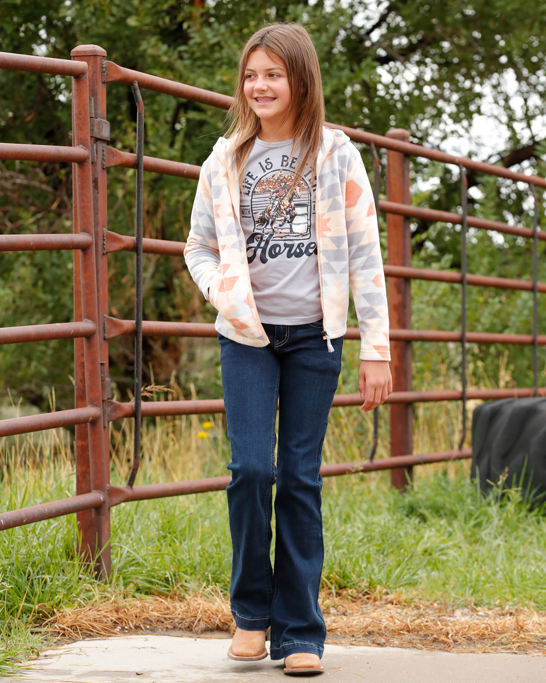 Girl's Full Zip Polar Fleece